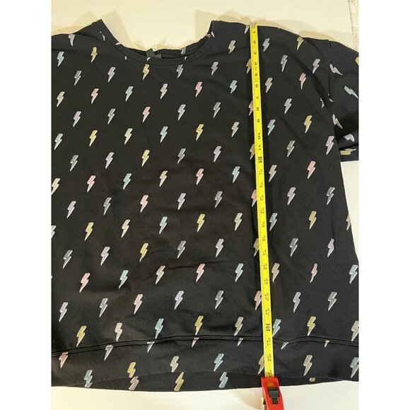 TORRID lightning bolt colorful black crewneck sweatshirt sz 4(4X) California - Picture 6 of 6